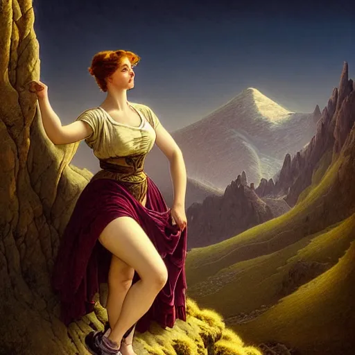 Prompt: of Willow team in Armenia hiking at a weekend and posing with mountains on the background, dark fantasy, medium shot, intricate, ornate, elegant, highly detailed, digital painting, volumetric light, artstation, concept art, smooth, sharp focus, illustration, art by Gil elvgren and charlie bowater and greg rutkowski and alphonse mucha