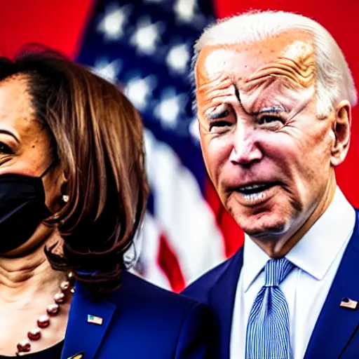 Image similar to biden getting a piggyback ride from kamala harris