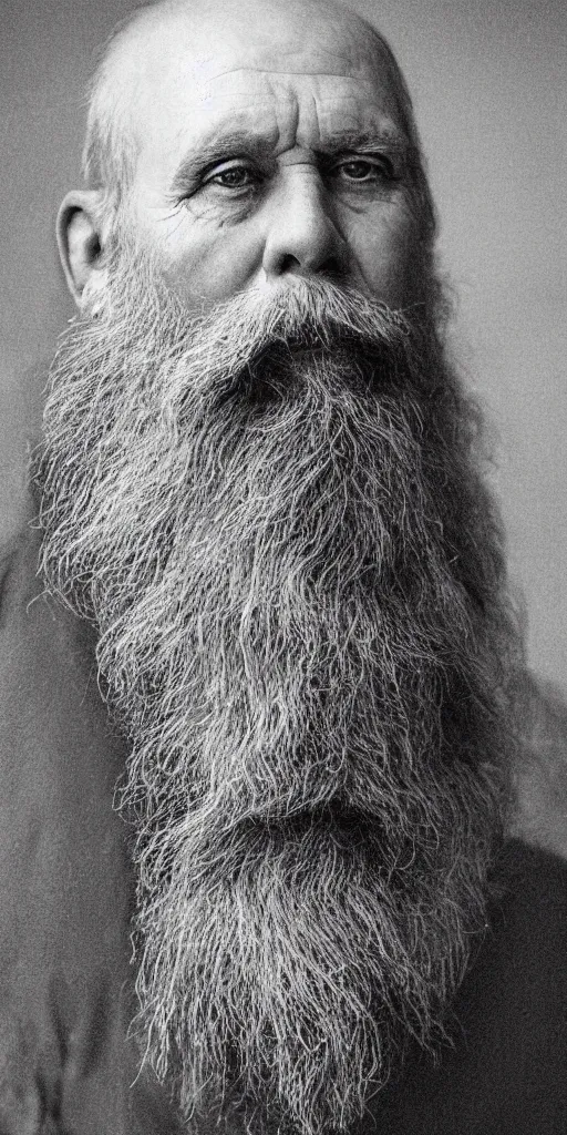 Image similar to a detailed portrait of a old bearded man