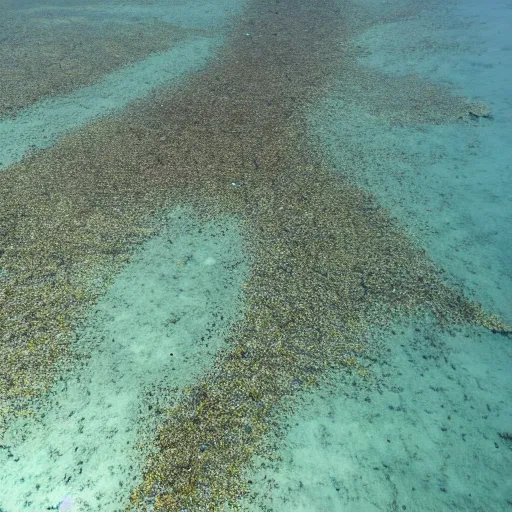 Image similar to seabed showing the marks caused by scallop dredging