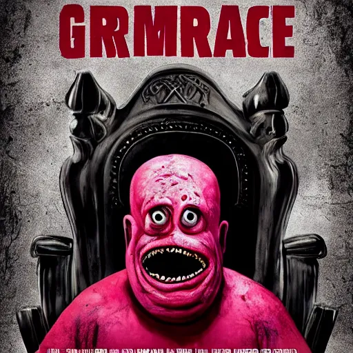 Image similar to Movie poster for the horror film “Grimace” (2023)