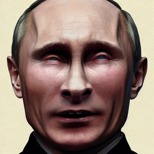 Image similar to vladimir putin became ugly lovecraftian monstrous degenerate abomination, photo - realistic, color image, 2 k, highly detailed, horror