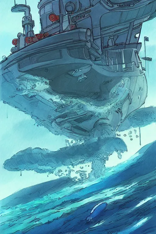 Prompt: journey to the deepest sea, art by eric - anthony johnson, sketch by jacqueline e, color by bo feng lin