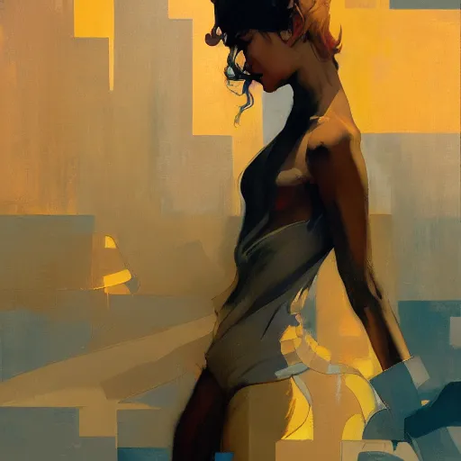 Prompt: greg manchess abstract, no humans, mid century album cover, medium shot, asymmetrical, profile picture, organic painting, sunny day, soft colors, matte painting, bold shapes, hard edges, street art, trending on artstation, by huang guangjian and gil elvgren and sachin teng