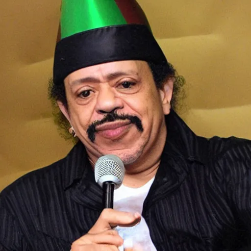 Image similar to carlos santana as the president of libya