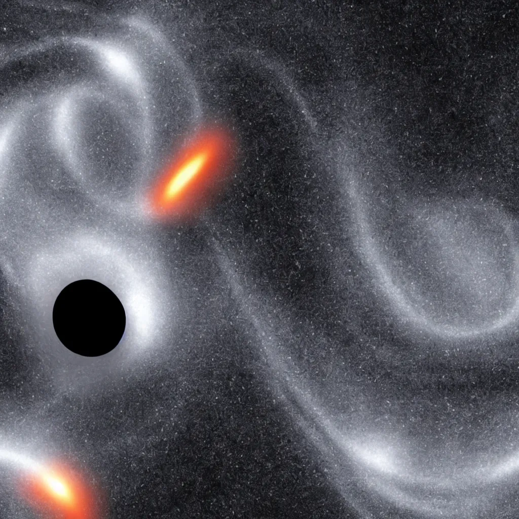 Prompt: an unimaginable fun moment of a blackhole