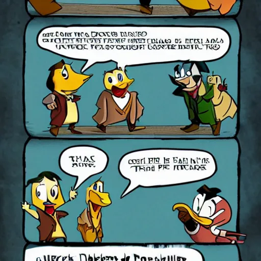 Image similar to film Harry Potter in a DuckTales style