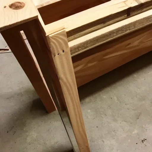 Prompt: fine craftsmanship in a woodworking project