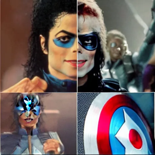 Image similar to michael jackson as captain america