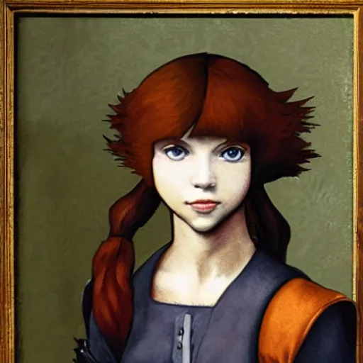 Image similar to misty from pokemon, portrait, by leonardo da vinci