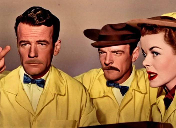 Image similar to a movie still from the 1955 musical Breaking Bad, in full technicolor, cinematic