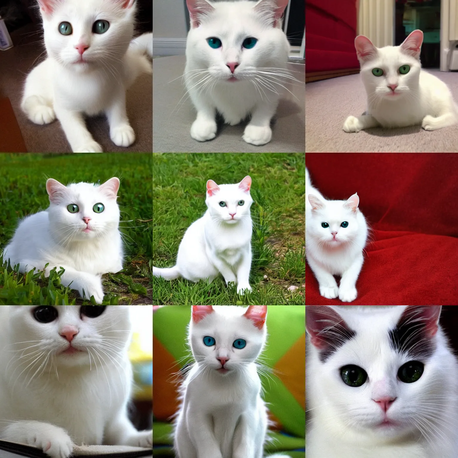 Prompt: cutest white cat in the universe, award - winning photo