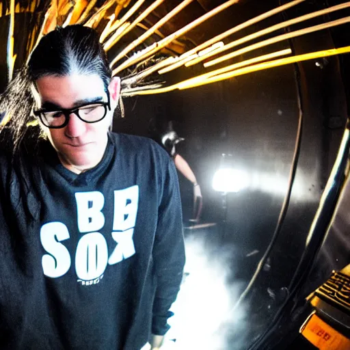 Image similar to skrillex in an actual boiler room