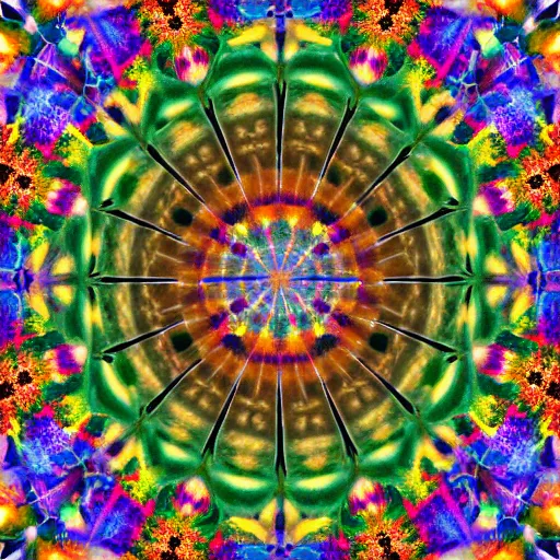Prompt: Planet earth contained in a kaleidoscope