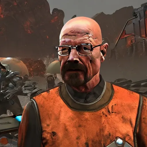 Image similar to Walter White in Doom eternal