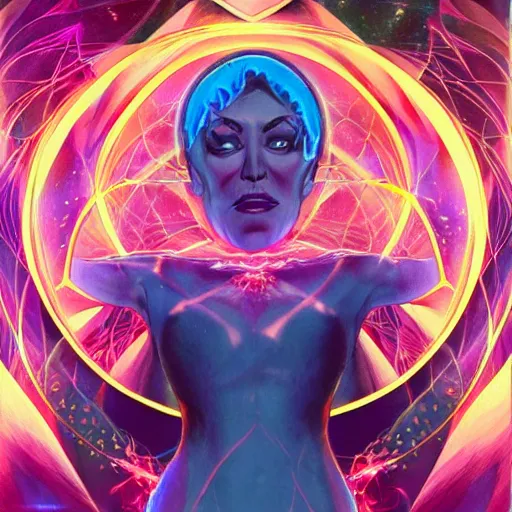 Image similar to a powerful psychic woman emitting psychic power, psychic, psychic powers, detailed, highly detailed, hyper detailed, aesthetic!, trending on artstation, artstation, trending on tumblr, by Steve Ditko, fantasy, fantasy aesthetic!,