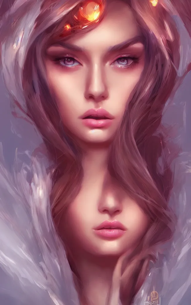 Image similar to digital art, centered portrait beauty queen by ross tran, ultradetailed, character design, concept art, procreate art, trending on artstation,