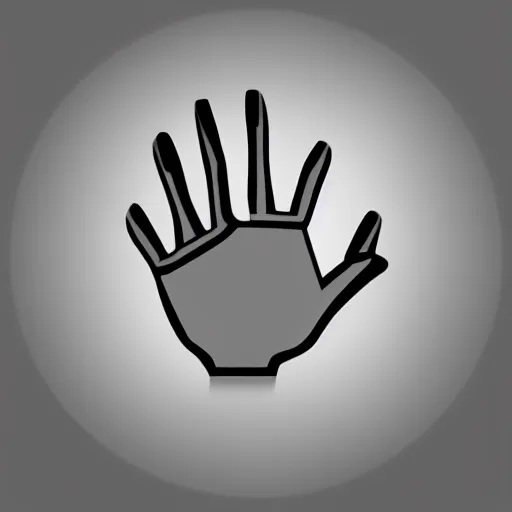 Image similar to 3 d icon of hand