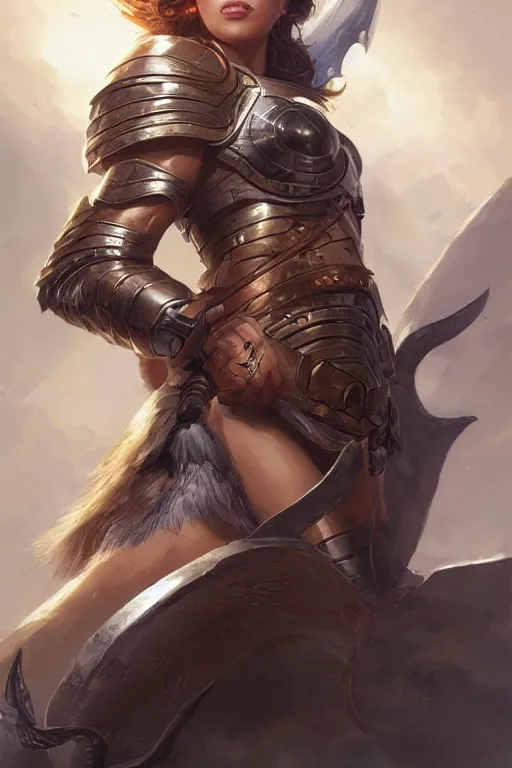 Image similar to amazon valkyrie athena, d & d, fantasy, portrait, highly detailed, headshot, digital painting, trending on artstation, concept art, sharp focus, illustration, art by artgerm and greg rutkowski and magali villeneuve