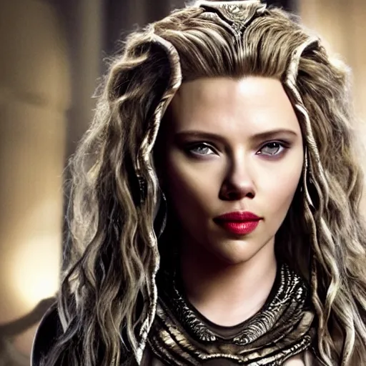 Prompt: scarlett johanson as medusa