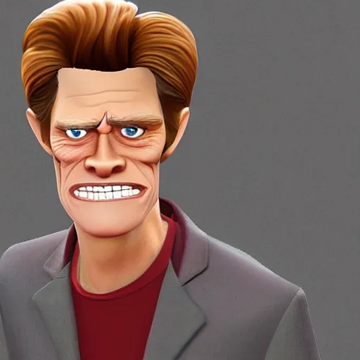 Image similar to Willem Dafoe made by Pixar