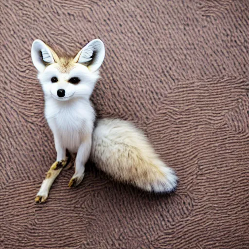 Image similar to fennec on the carpet in house, studio lights, photo