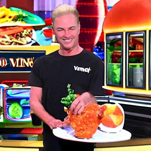 Image similar to vince here with the new slap chop 3 0 0 0, tv infomercial,