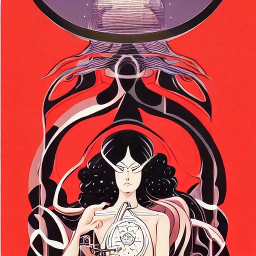 Prompt: hecate goddess, symbolic, super detailed, by hiroshi nagai, shotaro ishinomori, by ilya kuvshinov