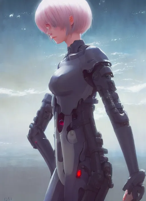 Prompt: highly detailed portrait of rei ayanami, stephen bliss, unreal engine, fantasy art by greg rutkowski, loish, rhads, ferdinand knab, makoto shinkai and lois van baarle, ilya kuvshinov, rossdraws, tom bagshaw, global illumination, radiant light, detailed and intricate environment