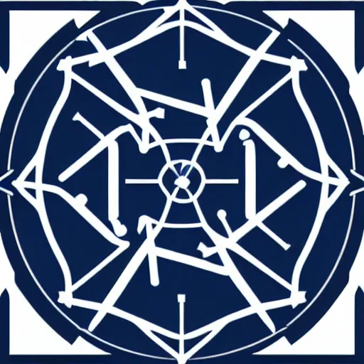 Prompt: a vectorized angled blue - grey gear, professional icon logo radial symmetry