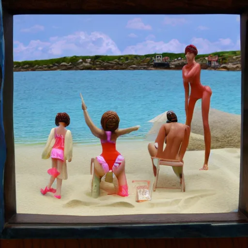 Image similar to girls on the beach diorama