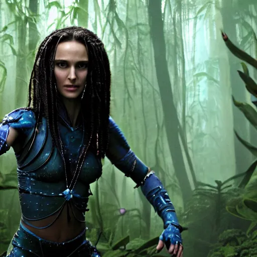 Image similar to natalie portman in avatar ( 2 0 0 9 ), 8 k wide shot