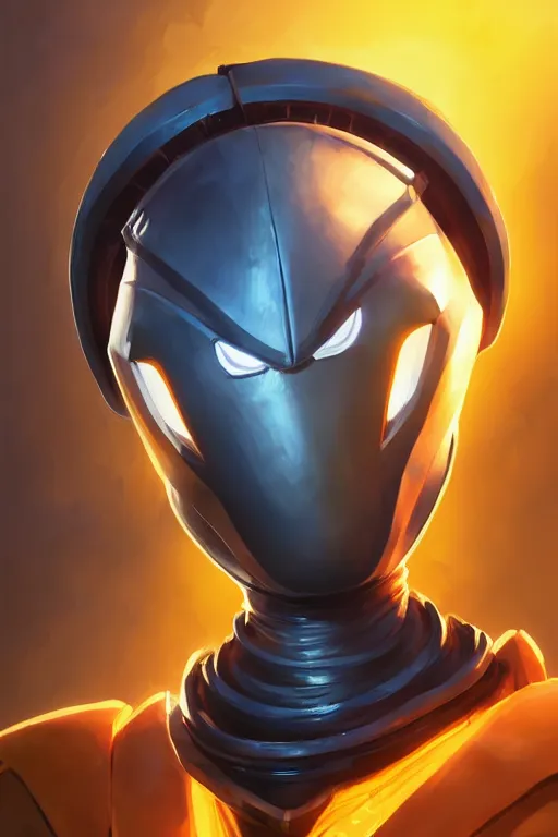 Image similar to epic mask helmet robot ninja portrait stylized as fornite style game design fanart by concept artist gervasio canda, behance hd by jesper ejsing, by rhads, makoto shinkai and lois van baarle, ilya kuvshinov, rossdraws global illumination radiating a glowing aura global illumination ray tracing hdr render in unreal engine 5