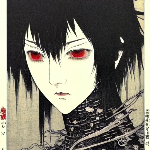 Image similar to prompt : black and white portrait soft light painted by takato yamamoto, human modified by mecha attributes and armor, inspired by ghost in shell anime, smooth face feature, intricate oil painting, high detail, sharp high detail, manga and anime 1 9 8 0