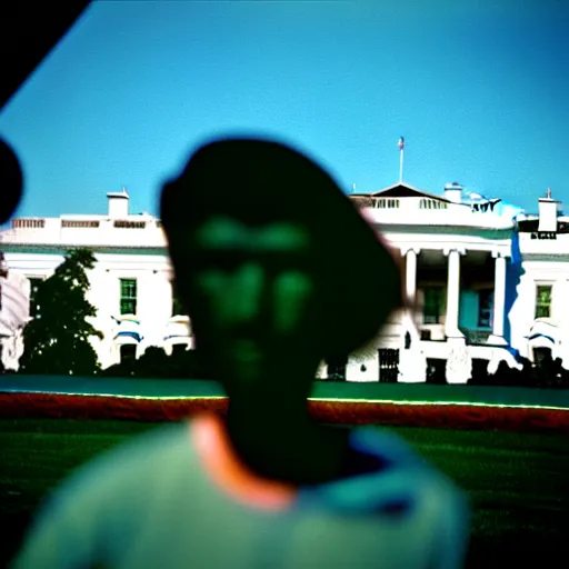 Image similar to aliens!!!!!! at white house, kodak ektochrome film, photo