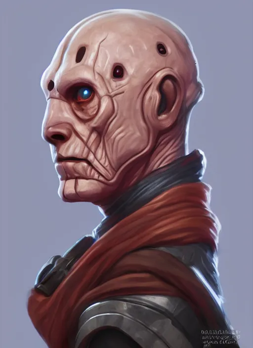 Image similar to portrait shot of malgus from star wars the old republic, elegant, highly detailed, digital painting, artstation, illustration