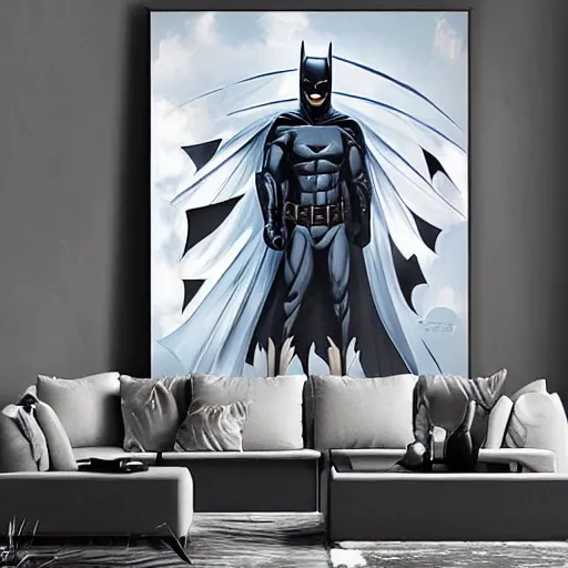 Image similar to a gigantic portrait of futuristic batman