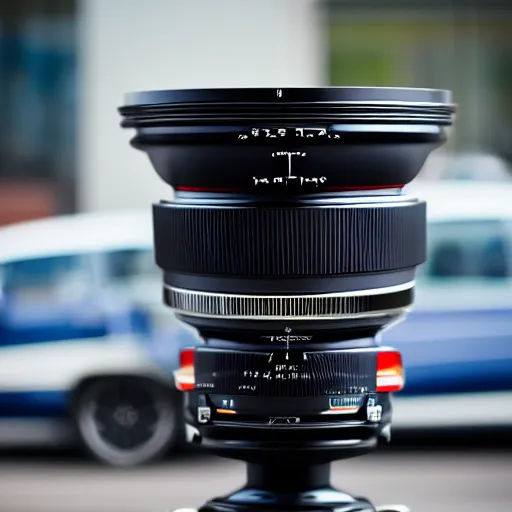 Prompt: photo of an extremely large automobile Sigma 85mm f/1.2