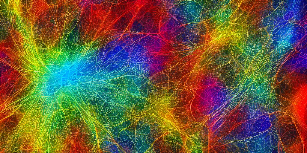 Prompt: abstract image of neurons, digital art