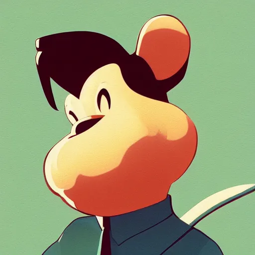 Image similar to face icon stylized minimalist danger mouse, loftis, cory behance hd by jesper ejsing, by rhads, makoto shinkai and lois van baarle, ilya kuvshinov, rossdraws global illumination