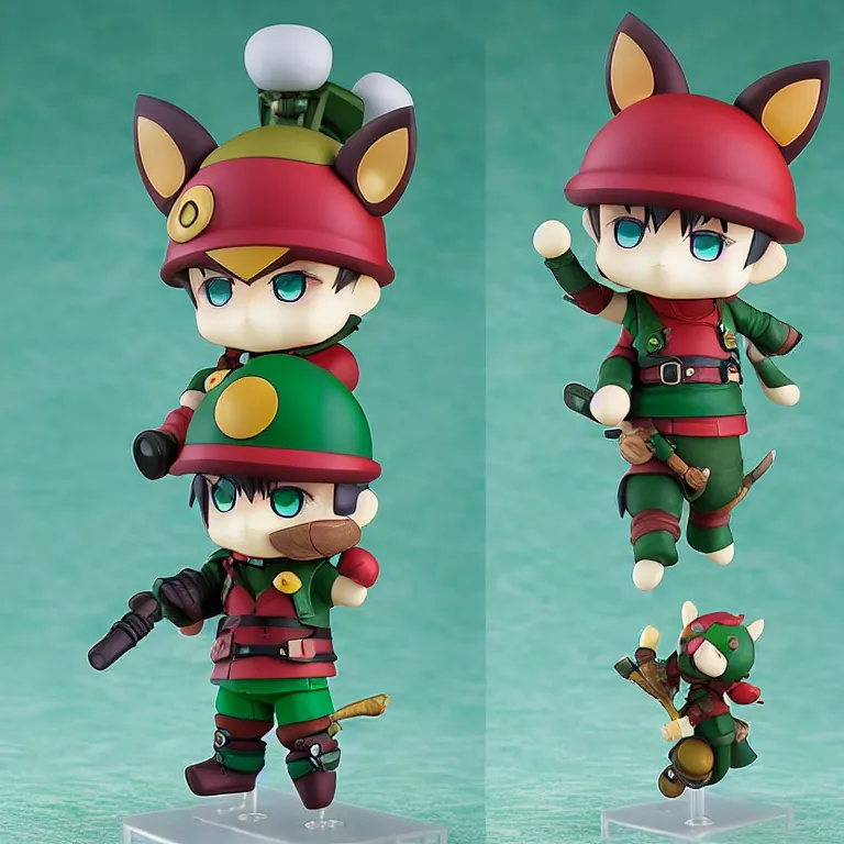 Image similar to teemo, an anime nendoroid of teemo, figurine, detailed product photo