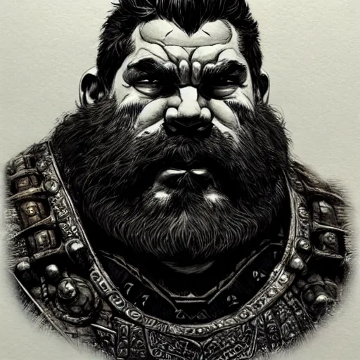 Image similar to portrait painting of a dwarven berserker, sharp focus, award - winning, trending on artstation, masterpiece, highly detailed, intricate. art by guido crepax