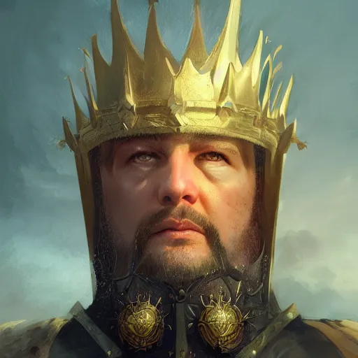 Prompt: portrait of John TotalBiscuit Bain as the god king emperor, realistic character concept, high fantasy, light atmosphere, golden ratio, cinematic lighting, hyperdetailed, high resolution, insanely detailed and intricate, artstation, Marc Simonetti, Greg Rutkowski