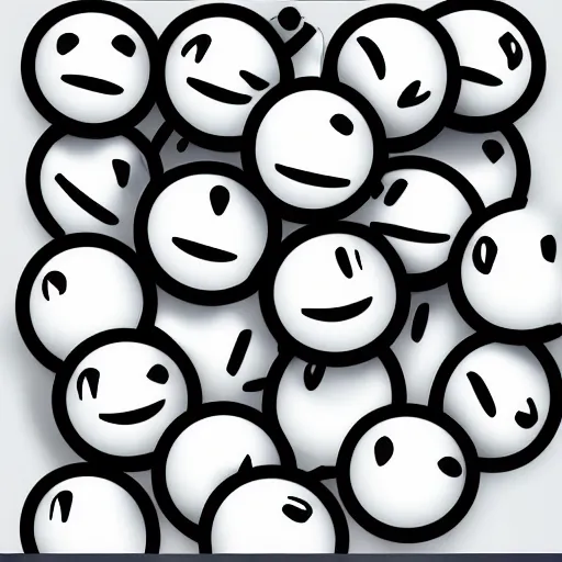 Prompt: grey smiley icon, white background, 2 d, high detailed