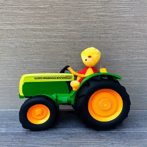 Image similar to a very soft persian pink plush john deere tractor with pluche