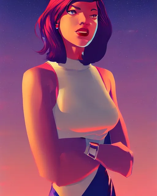 Prompt: digital illustration portrait of marvel's mary jane, new york at night background, by ilya kuvshinov, lois van baarle, rossdraws, basquiat