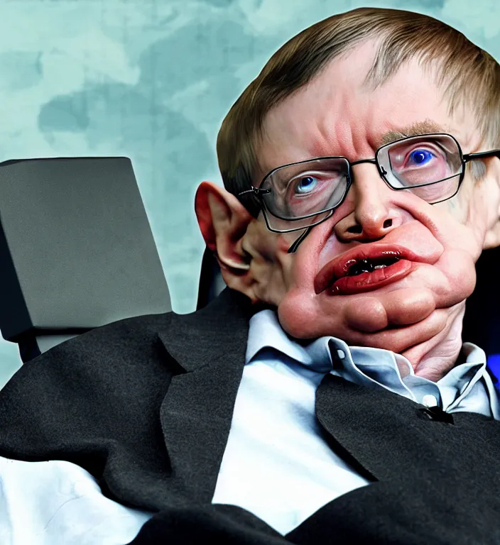 Image similar to stephen hawking in gta 5 screensaver, by aaron garbut