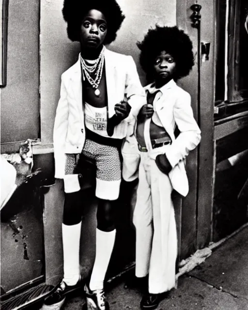 Image similar to The Glorious Young Eccentrics of Harlem, c1970, photography by Annie Liebowitz