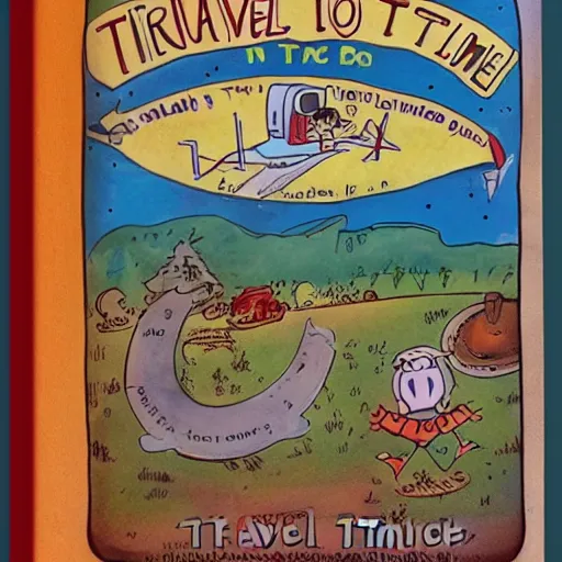 Image similar to a children's book about how to travel in time