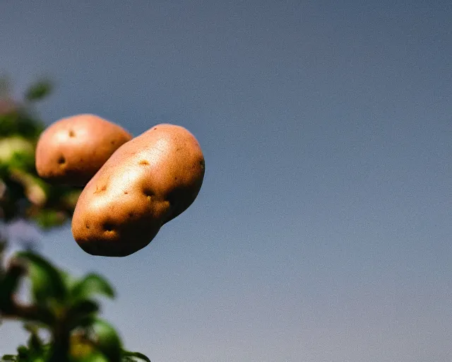 Image similar to 8 5 mm photography of elon musk potato hybrid, dof and bokeh